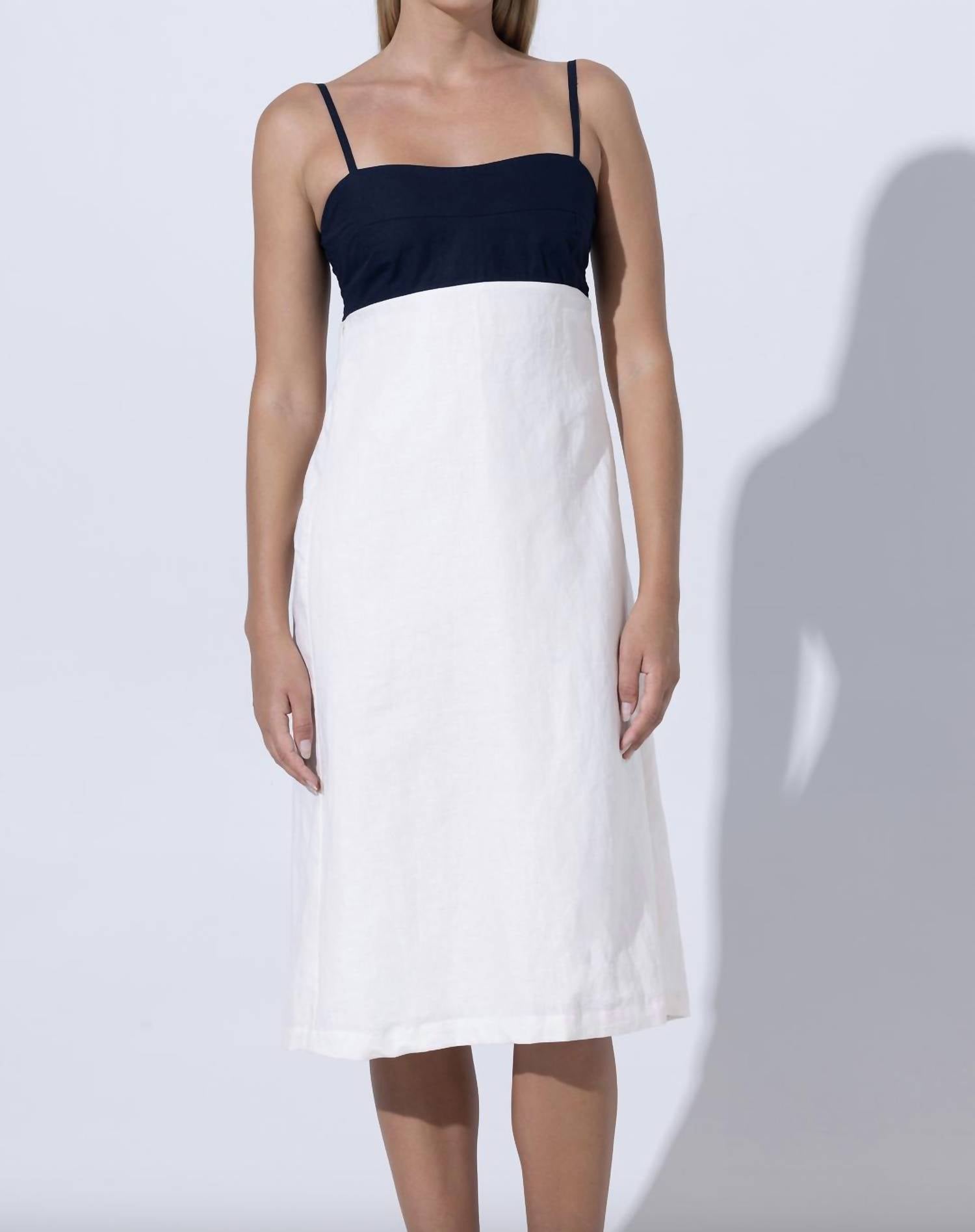 Lusana - Emery Linen Midi Dress