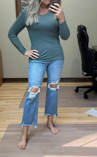 Yelete - Ribbed Long Sleeve Top