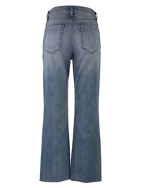 KUT FROM THE KLOTH Women's Kelsey High Rise Ankle Flare Jean in acceptance - women's jeans - detail view