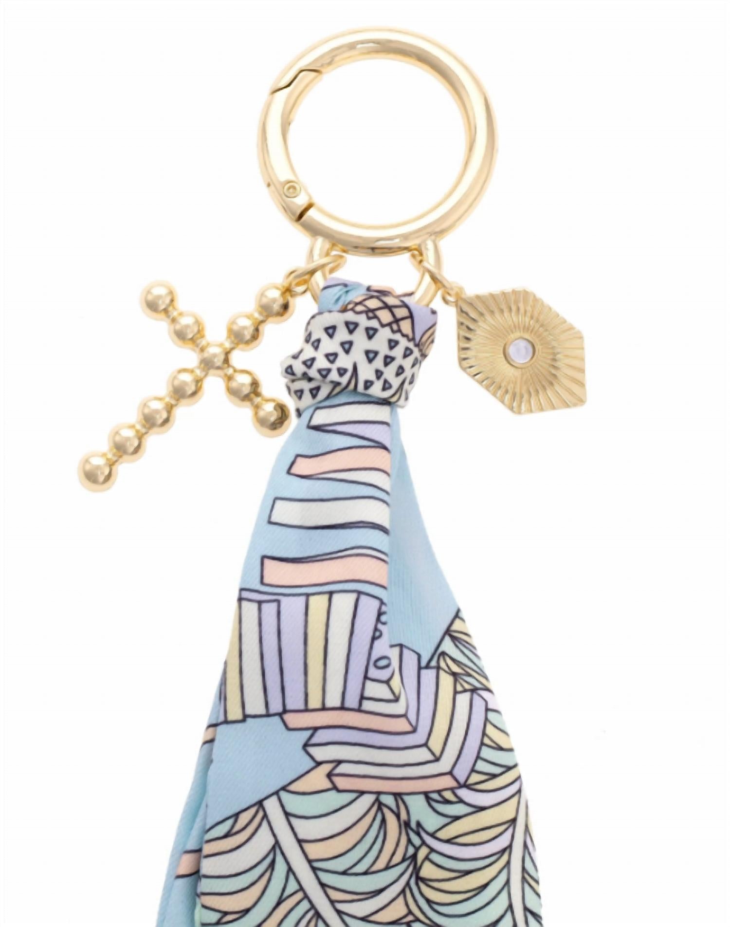Canvas Style - Women's Louisa Beaded Cross Scarf Bag Charm