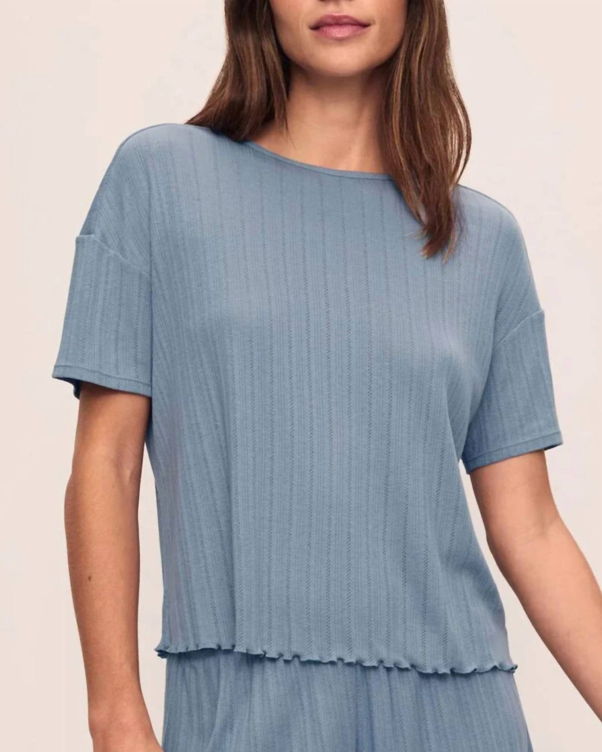 Eberjey - Pointelle Short Sleeve Top