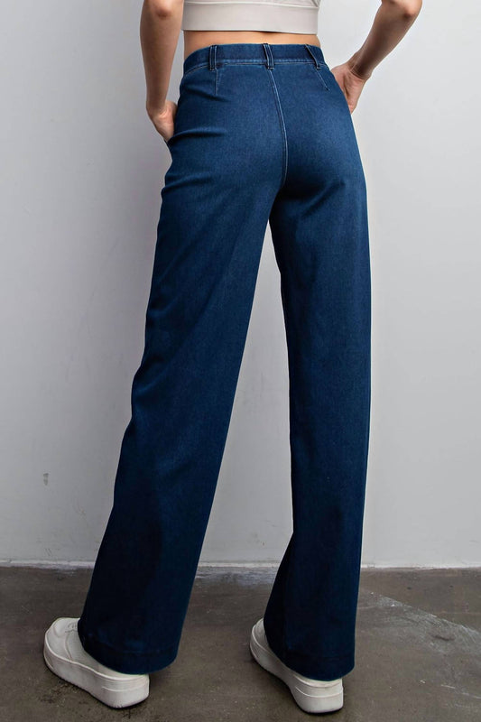 Rae Mode - Cotton Stretch Twill Wide Leg Pants