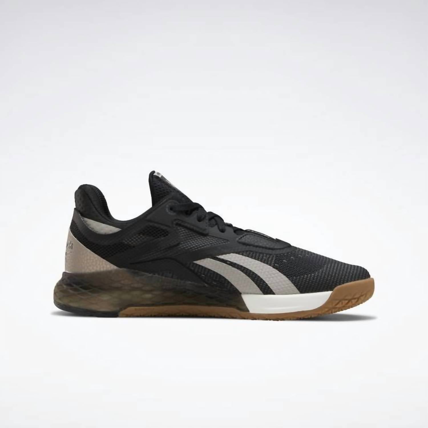 Reebok Women's Nano X Shoes in black moondust chalk - women's sneaker