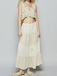 Pol - Western Sky Waffle Skirt