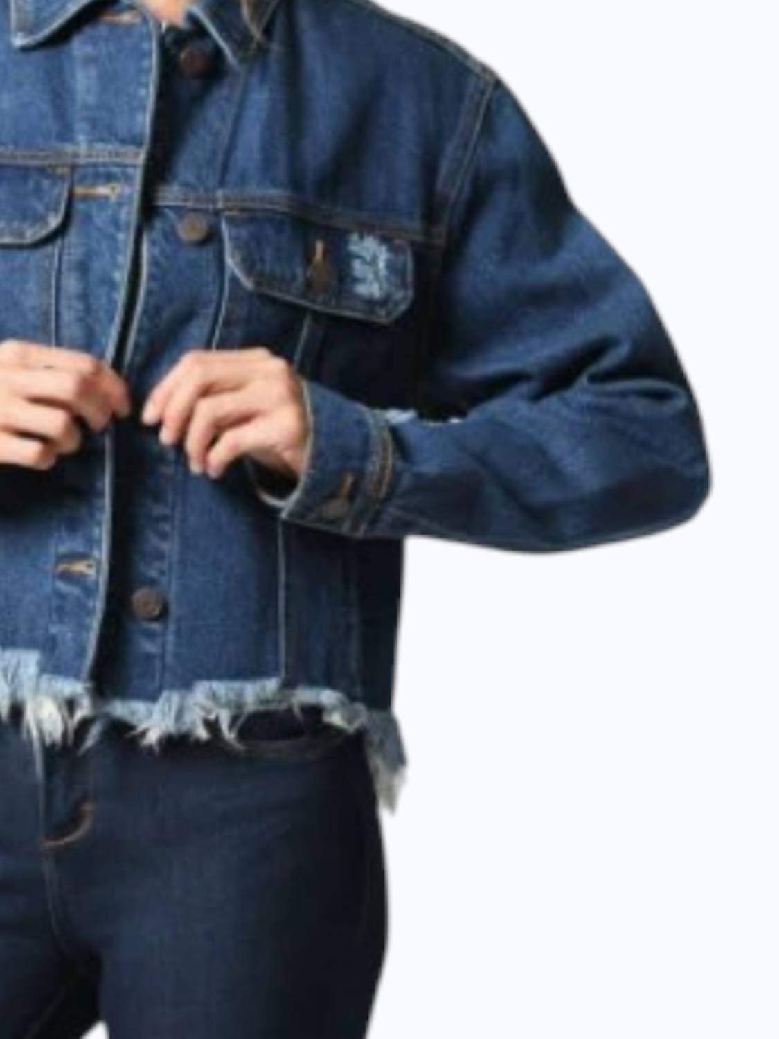 Hidden - Rebel Frayed Denim Jacket