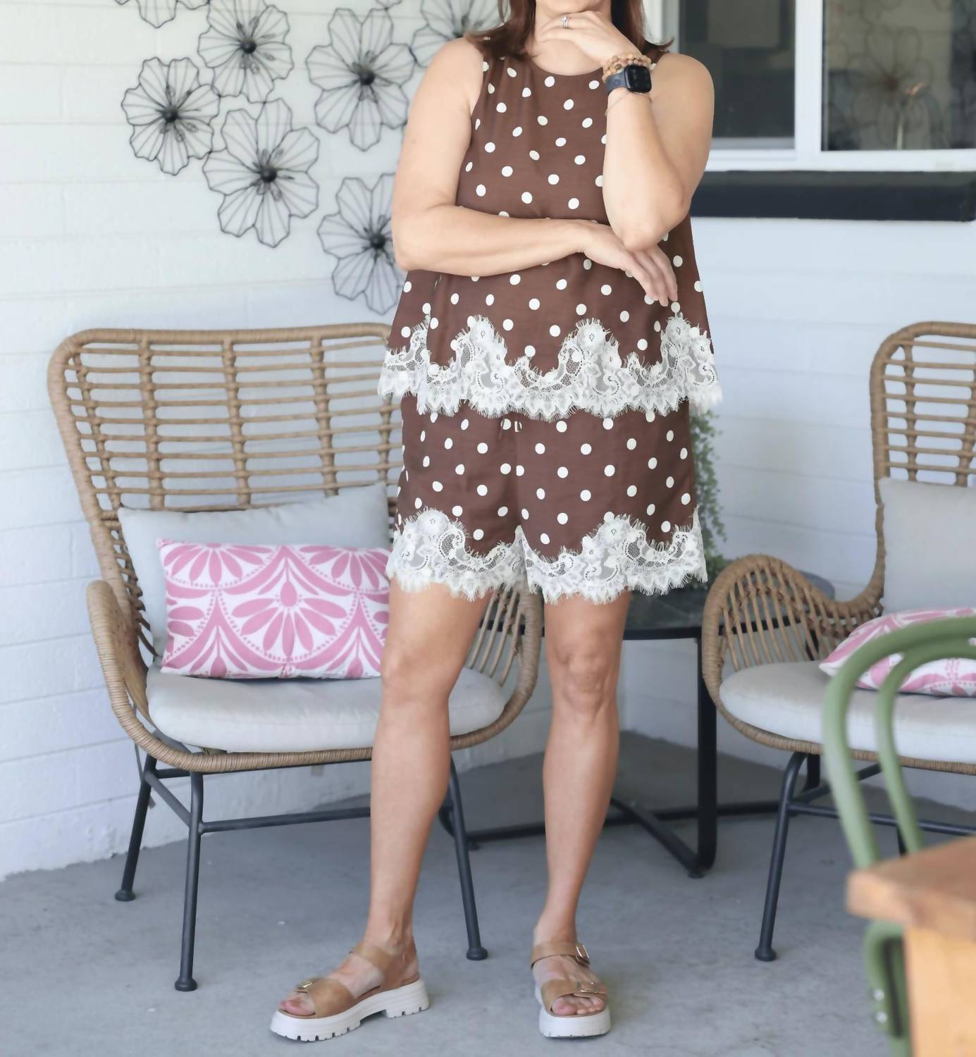 Entro - Lace Polka Dot Set