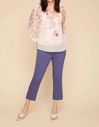 Renuar - Sheer Blouse And Tank Two-piece Set