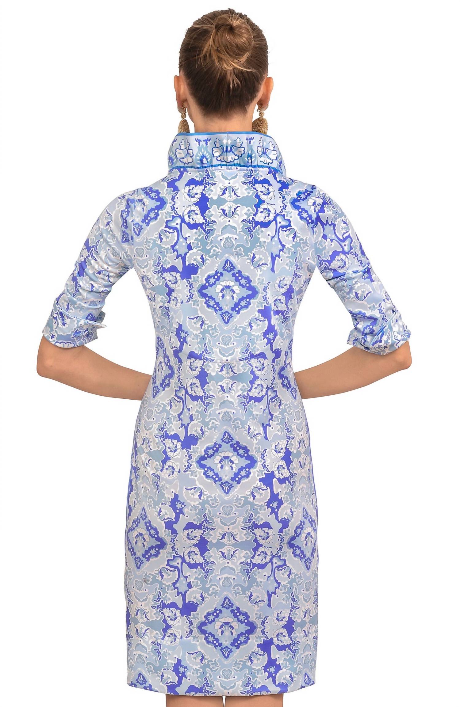 Gretchen Scott - Jersey Ruffle Neck Dress
