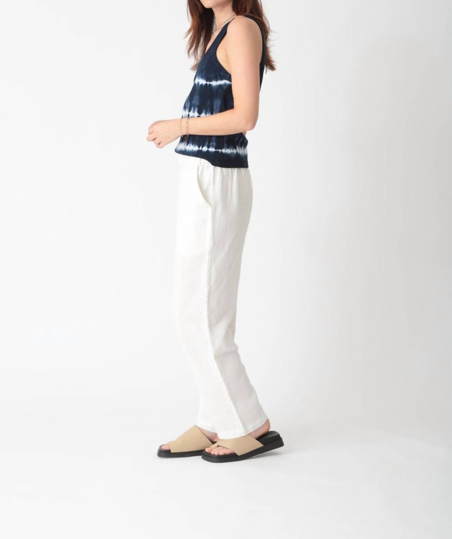 Electric & Rose - Tie-dye Linear Scoop Tank Top