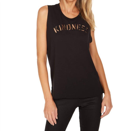 DOM MUSCLE TANK TOP WITH KINDNESS CUTOUT