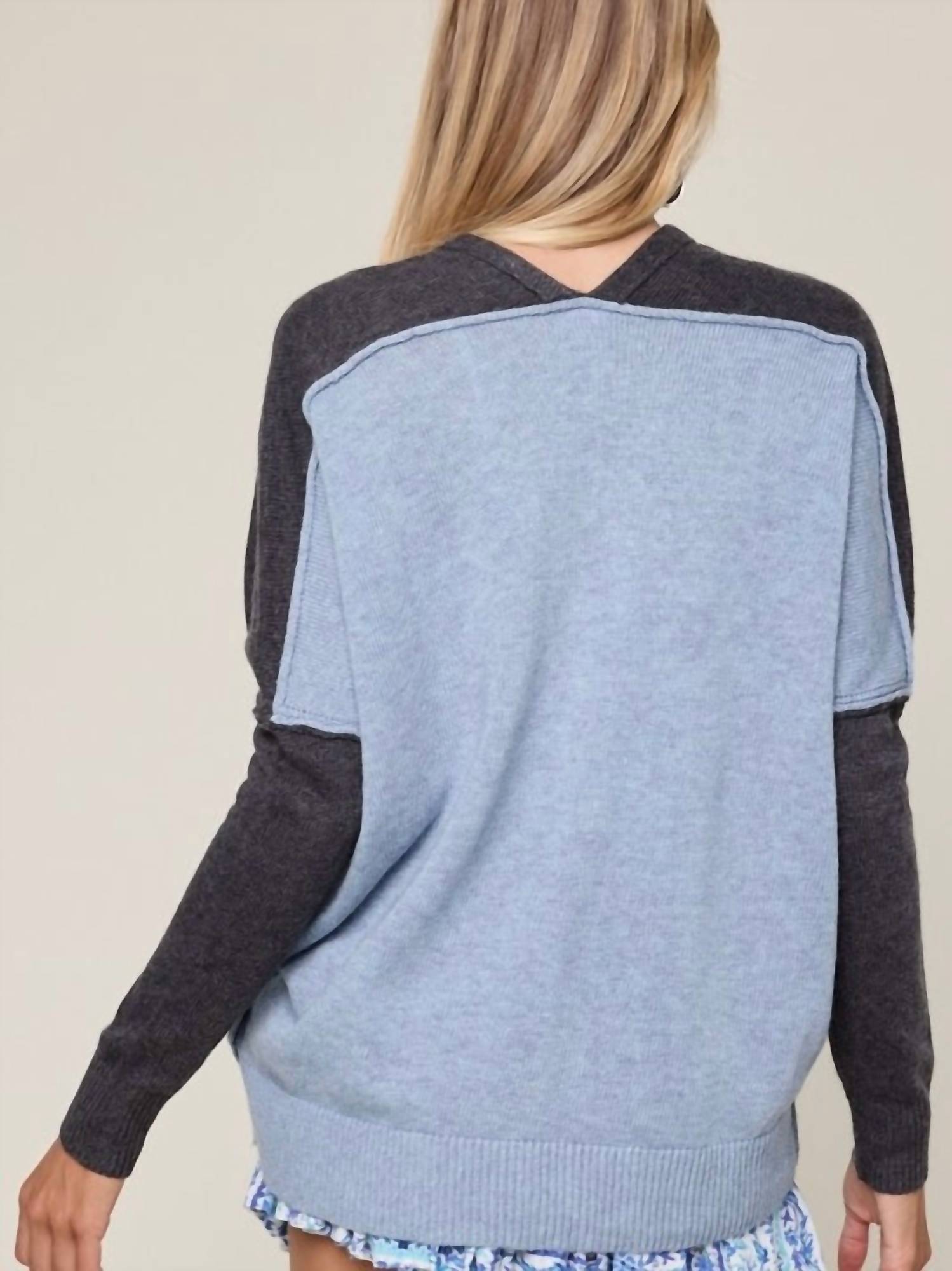 Sky To Moon - Stevie Color Block Oversized Cardigan