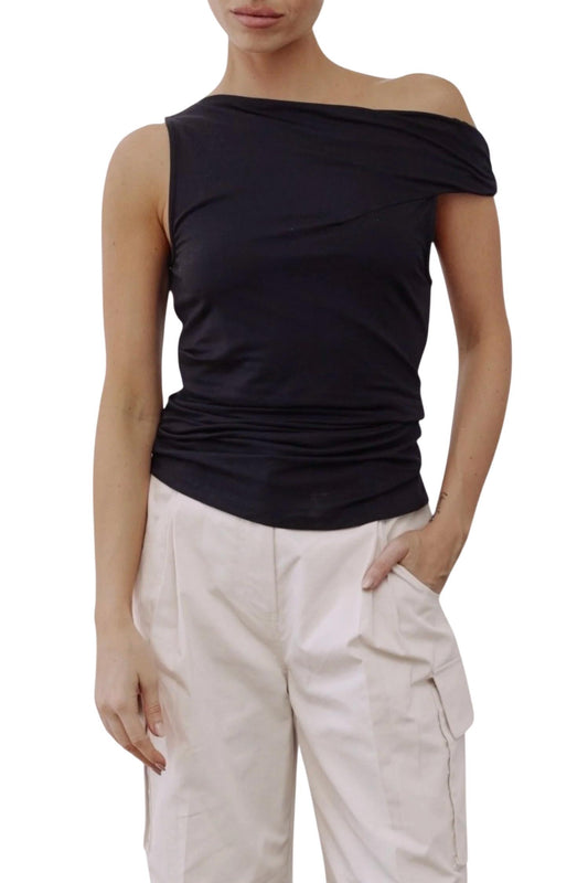 Mod Ref - Asymmetrical Twist Shoulder Top