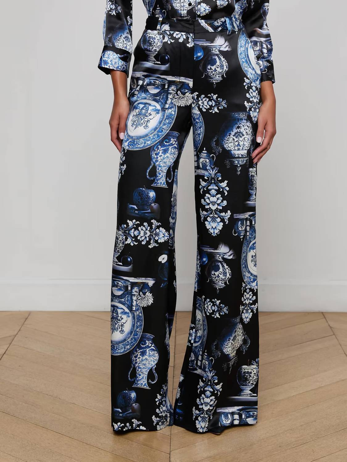 L'Agence - Pilar Silk Wide-leg Pant