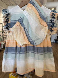 Poppet & Fox - Girl's Embroidered Smock Top With Bloomer