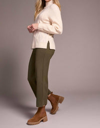 Tribal - Long Puff Sleeve Mock Neck Sweater