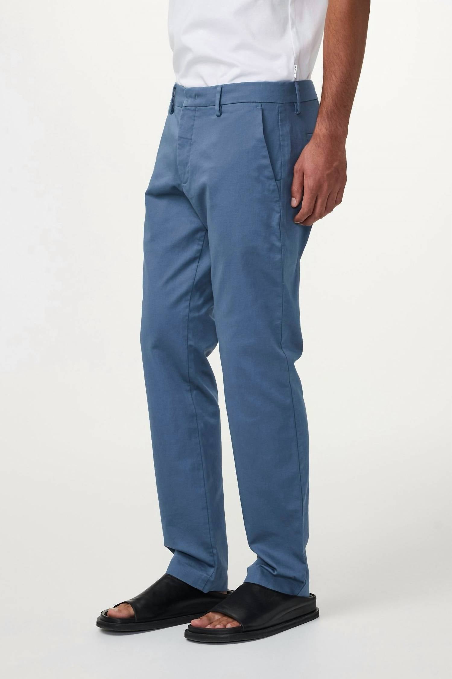 NN07 Theo Slim Tailored Chino Pants in bering sea - men's pants - alternate view