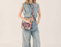 Trinity Ranch - Cowhide Floral Cutout Crossbody Bag
