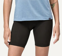 Patagonia Womens Nether Bike Shorts in black - women's shorts - detail view