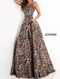 Jovani - Spaghetti Strap Prom Gown