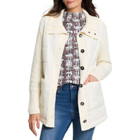 Nic + Zoe - Mix Media Quilted Puffer Jacket