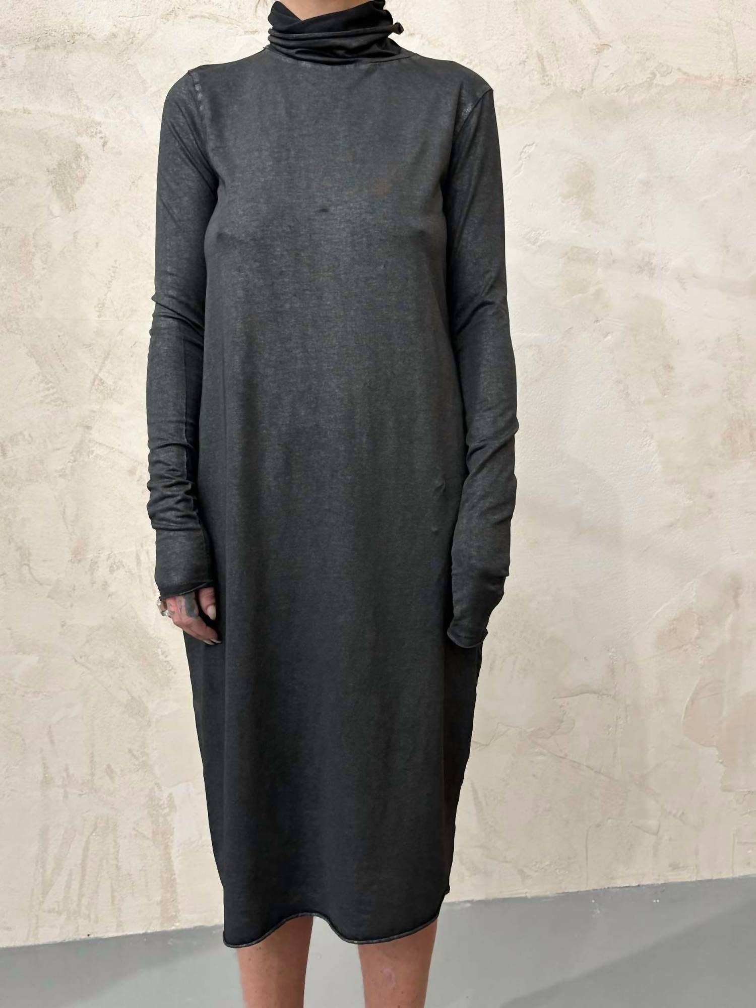 Sanctamuerte - Women's Turtleneck Midi Dress