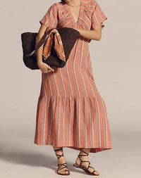 Sundry - Gauze Stripe Midi Dress