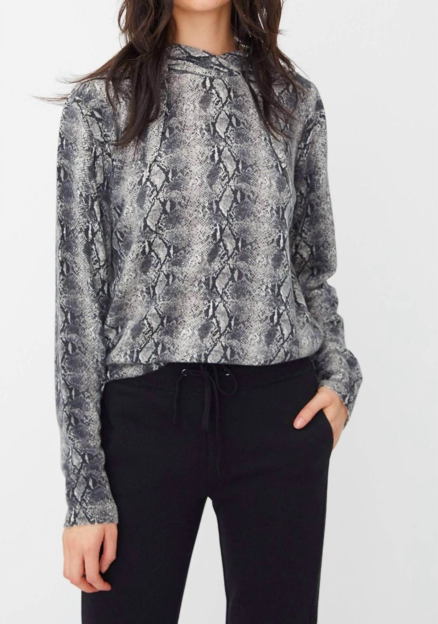 Generation Love - Archie Snake Print Hooded Sweater