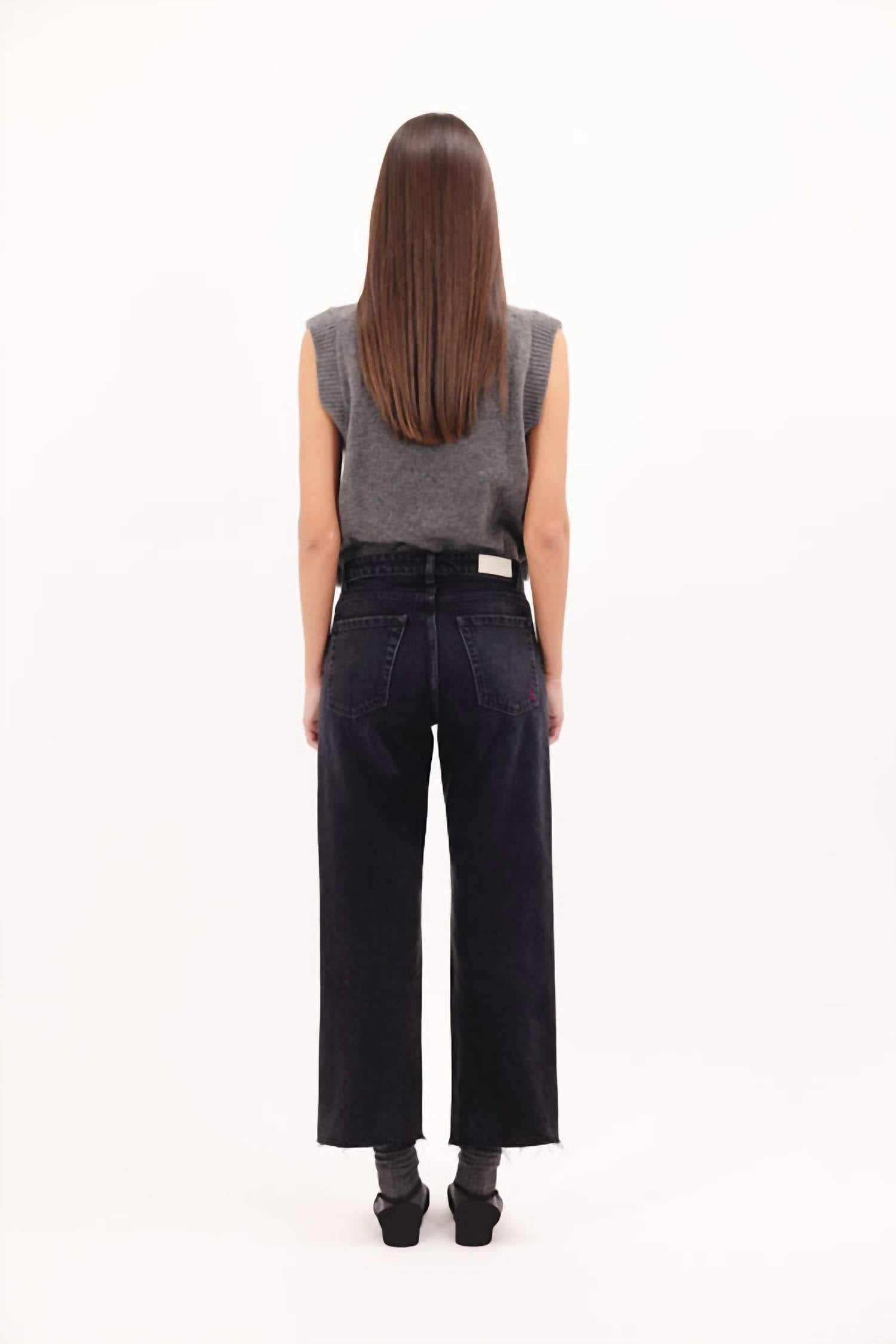 Icon Denim LA Jill Straight Leg Jeans in graphite black 1 - women's jeans - detail view