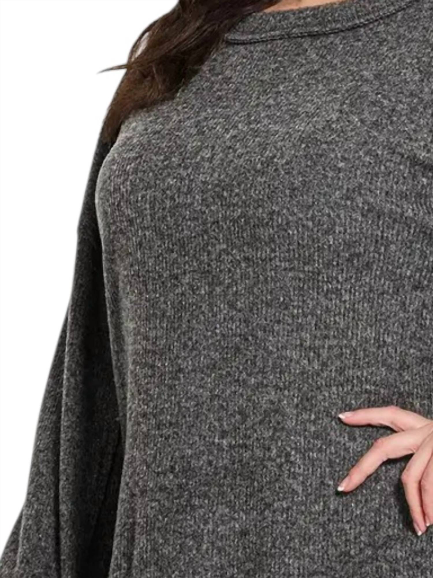 Zenana - Ribbed V Neck Sweater
