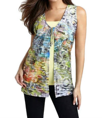 Collage Long Vest