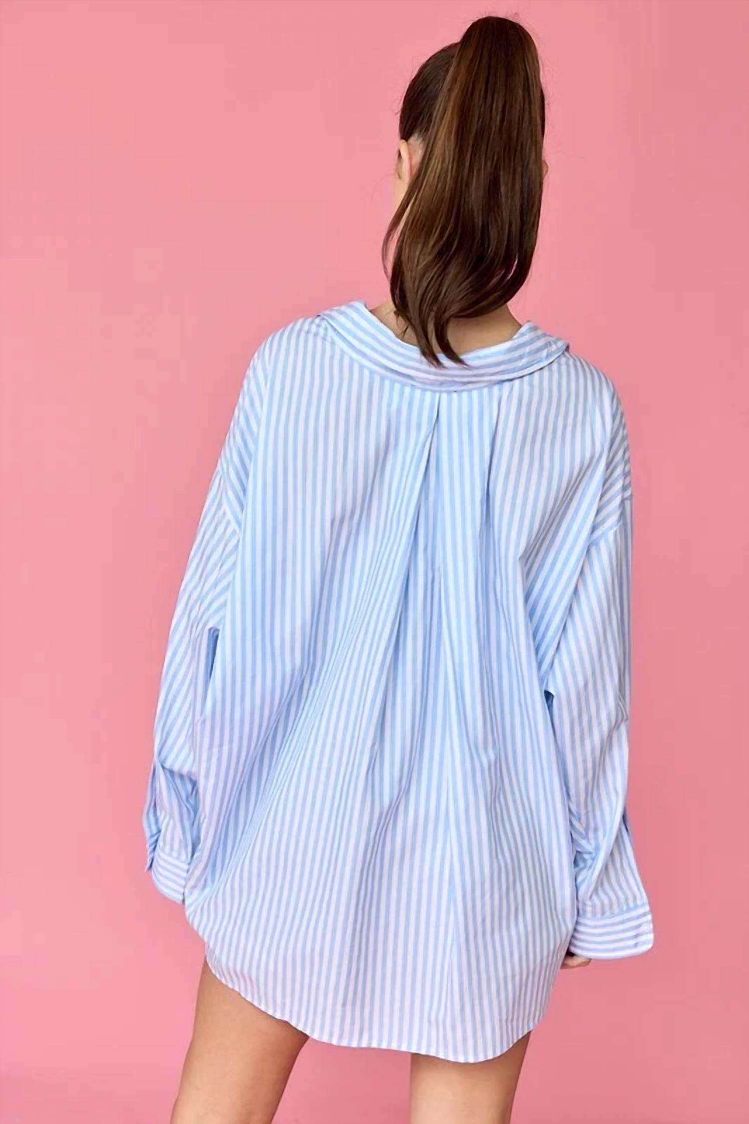Papermoon - Coastal Oversized Stripe Shirt