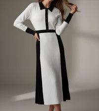Rivir - Sadie Colorblock Pleated Midi Dress