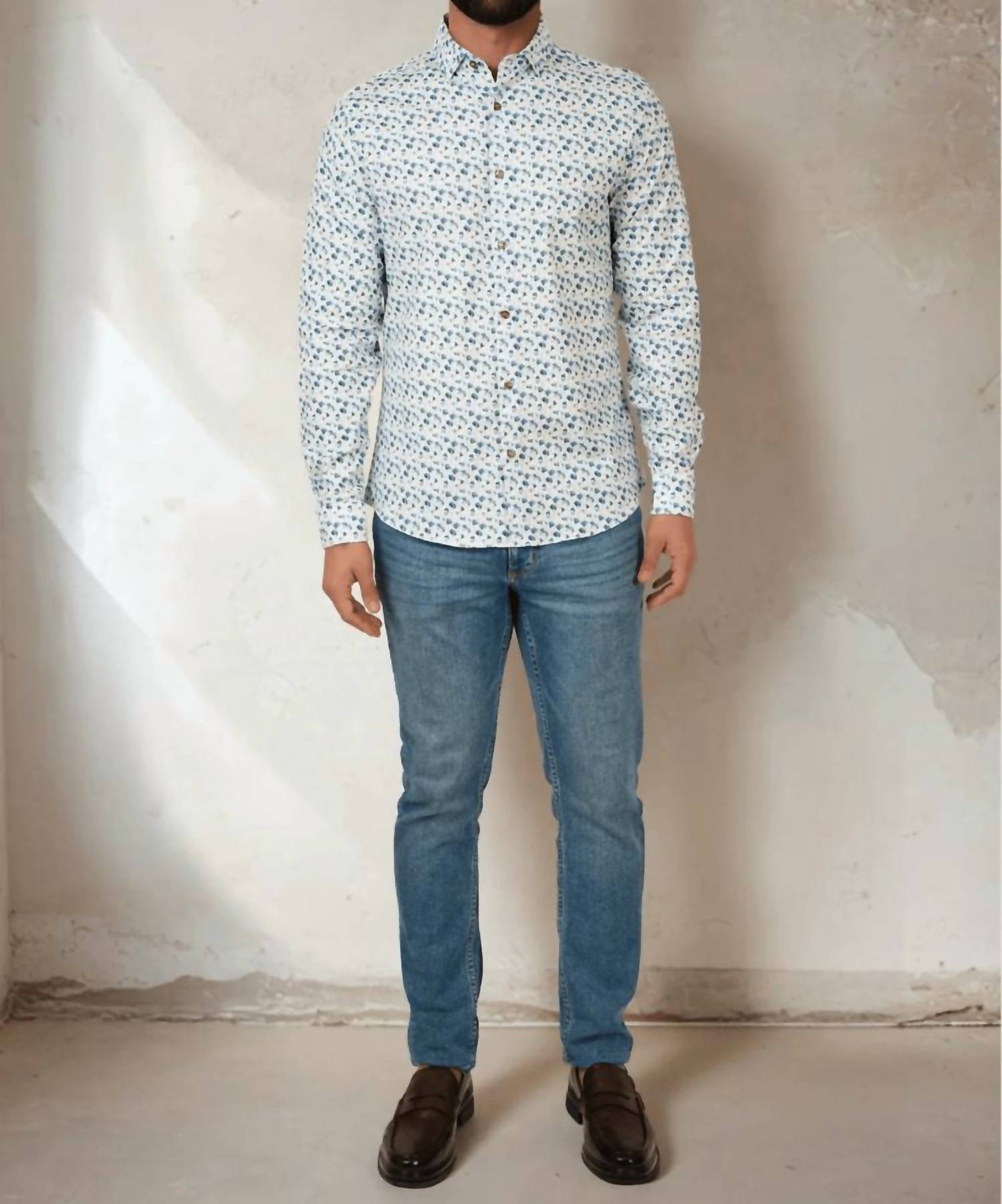 Stone Rose - Nova Snowbrush Printed Shirt