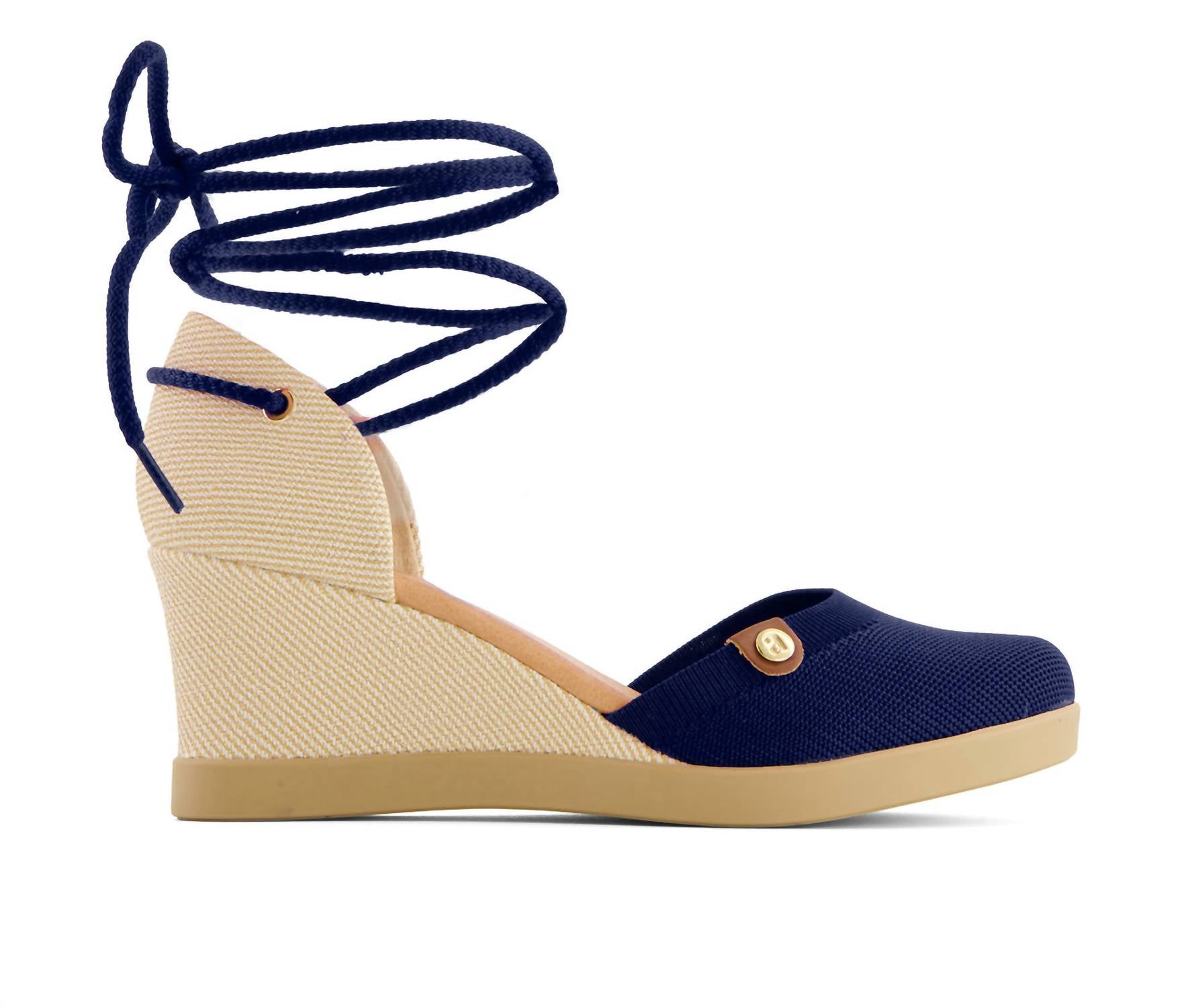 Andrea - Women's Wedge Ankle And Calf Strap Espadrilles
