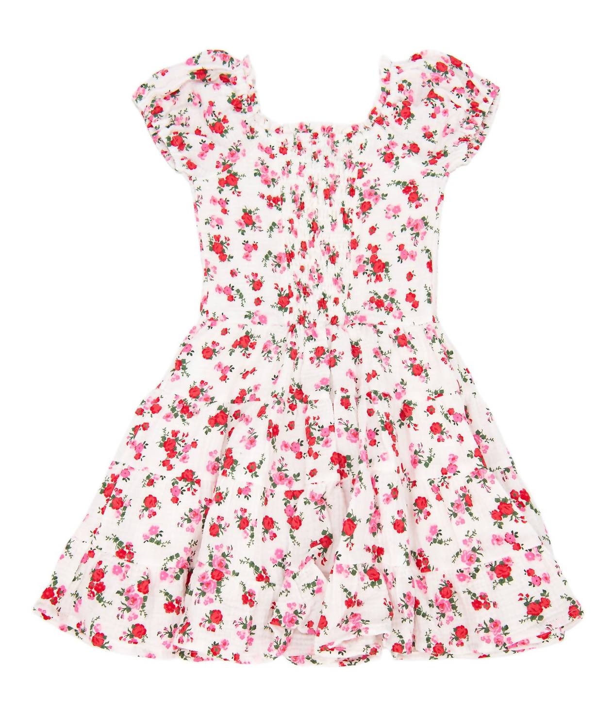 Flowers By Zoe - Dara Short Sleeve Floral Dress