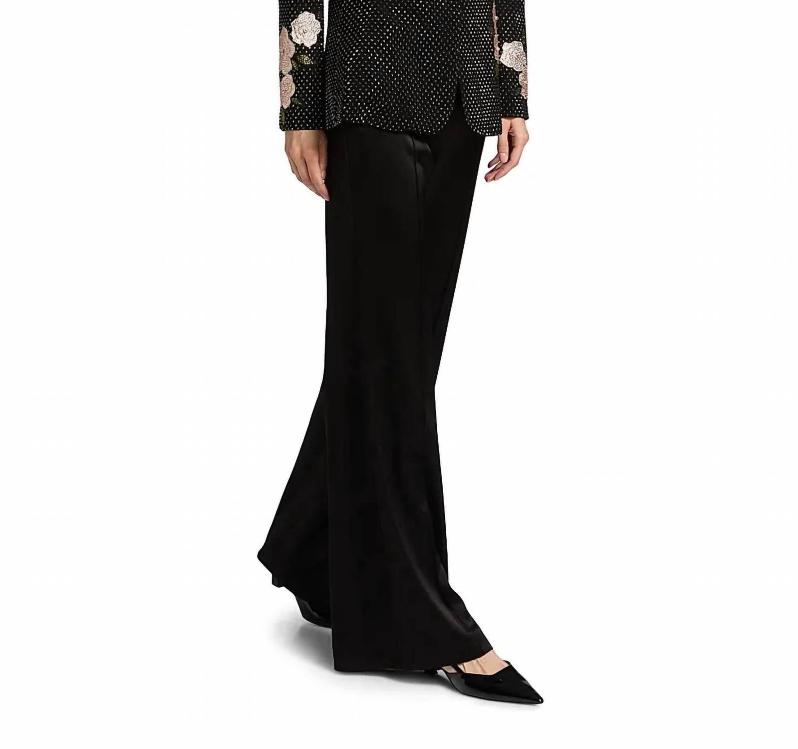 alice + olivia Macey Embellished Notch Lapel Blazer in black hematitie - women's jacket - view 10