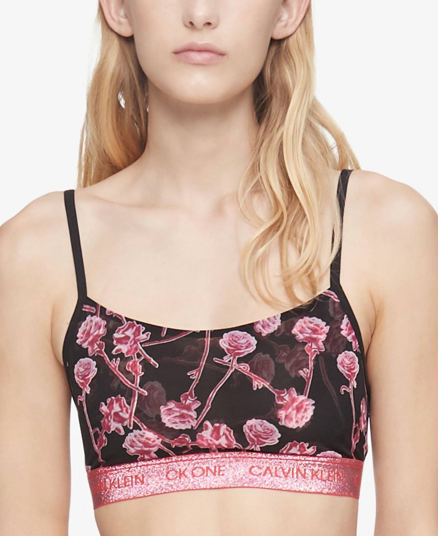 Calvin Klein - One Unlined Rose Print Bralette