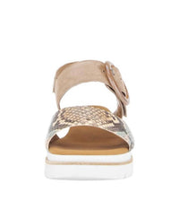 GABOR Women's Beatrix Platform Sandal in python sand - women's sandal - alternate view