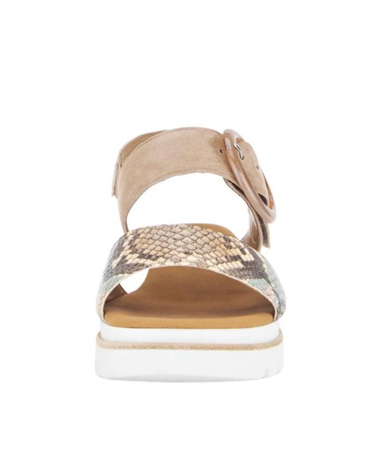 GABOR Women's Beatrix Platform Sandal in python sand - women's sandal - alternate view