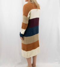 Hyfve - Women's Striped Multi Color Cardigan