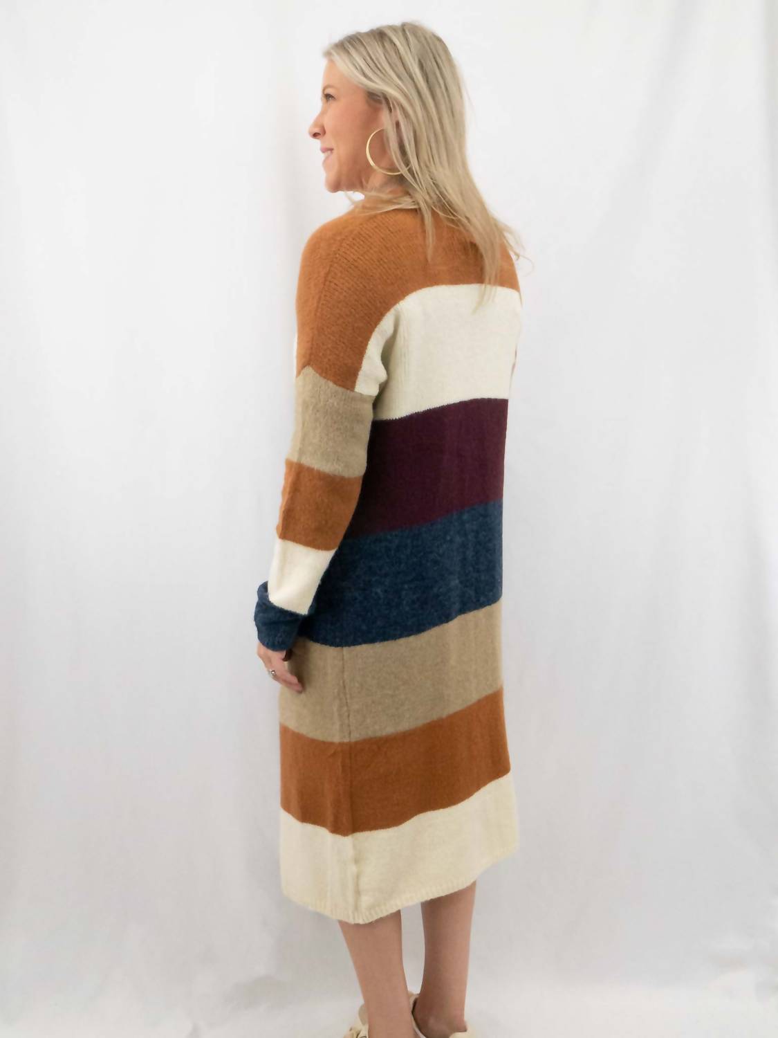 Hyfve - Women's Striped Multi Color Cardigan