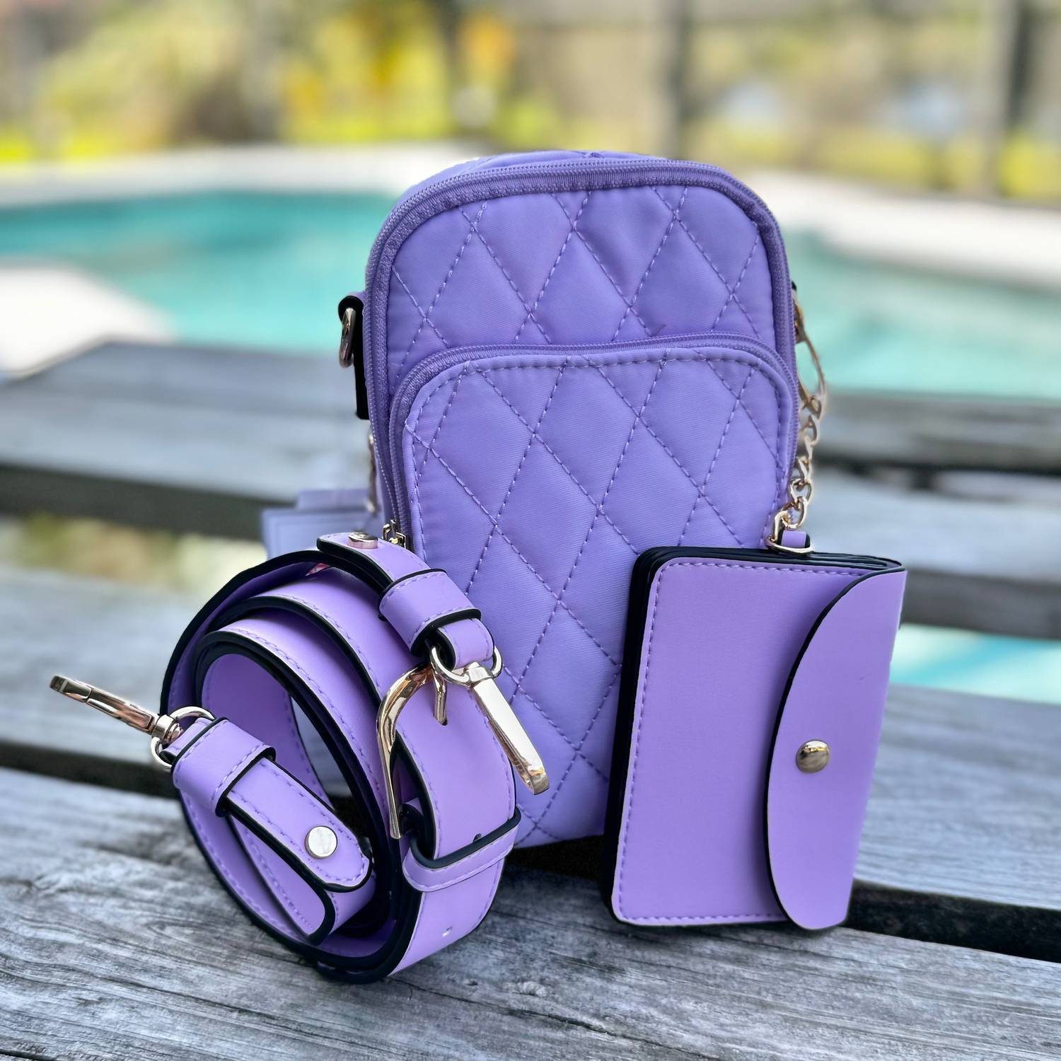 Jen & Co. - Women's Parker Vegan Quilted Crossbody Bag