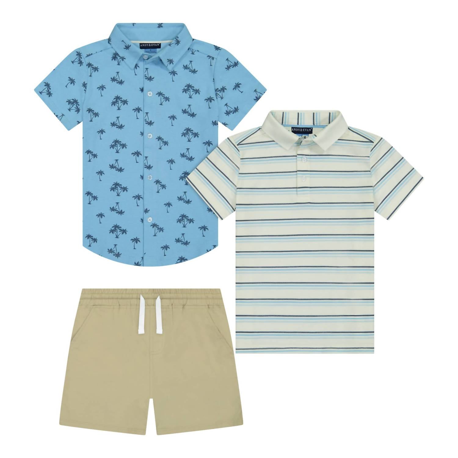 Andy & Evan Boys Button-down Set in blue - item
