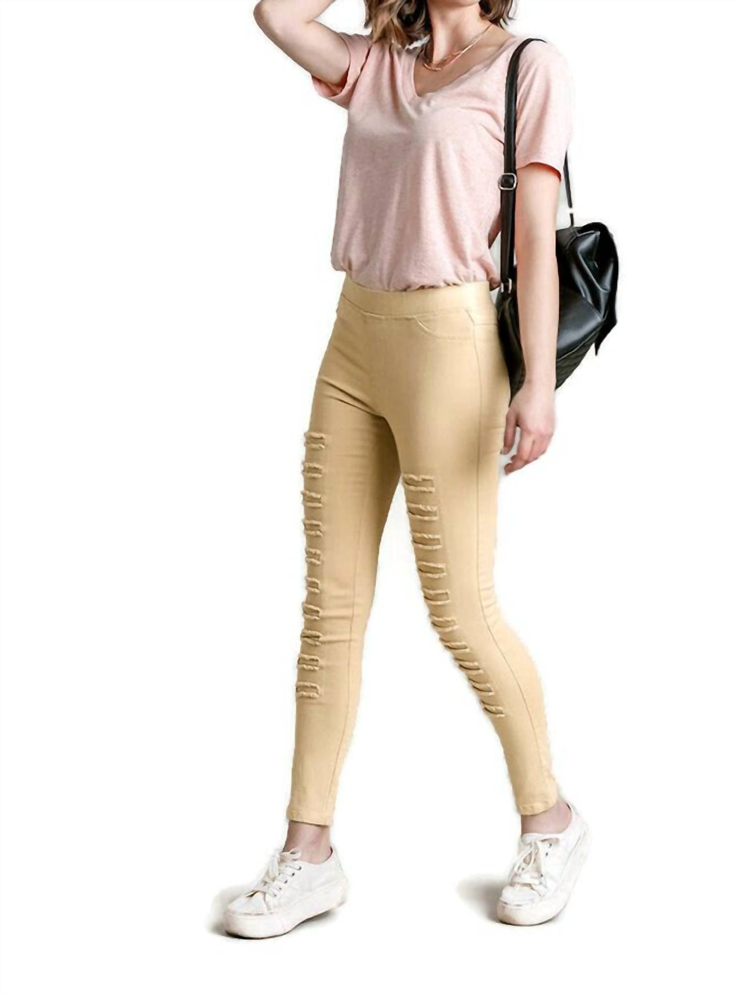 Umgee - High Waist Distressed Jeggings