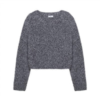 CLOSED Women's Pure Organic Cotton Crew Neck Top in black - women's sweater - view 4