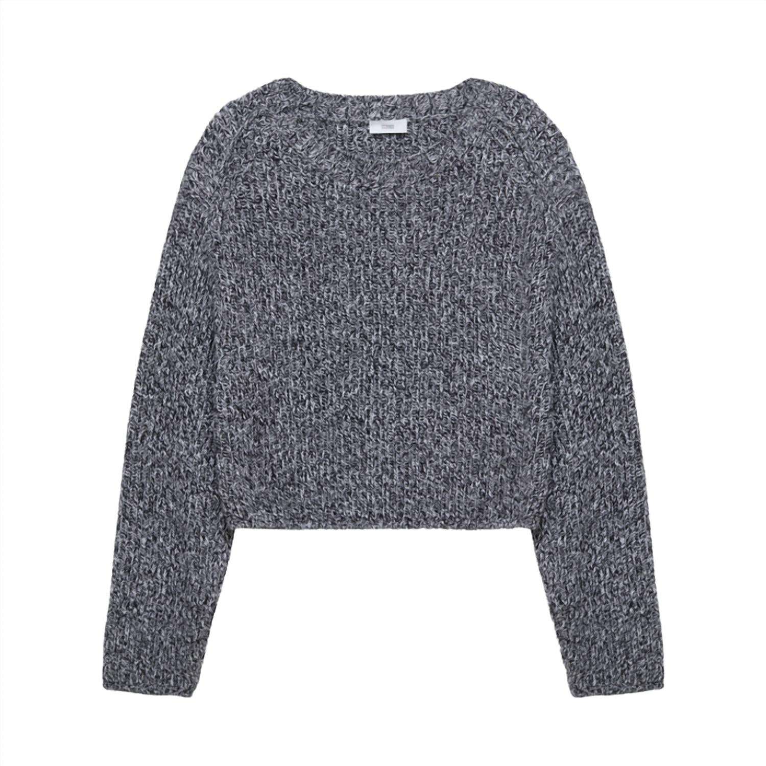CLOSED Women's Pure Organic Cotton Crew Neck Top in black - women's sweater - view 4