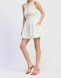 En Saison - Women's Candance Mixed Media Mini Dress