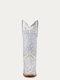 Corral Women's Embroidery Crystal Tall Boots in white - women's shoe - view 4