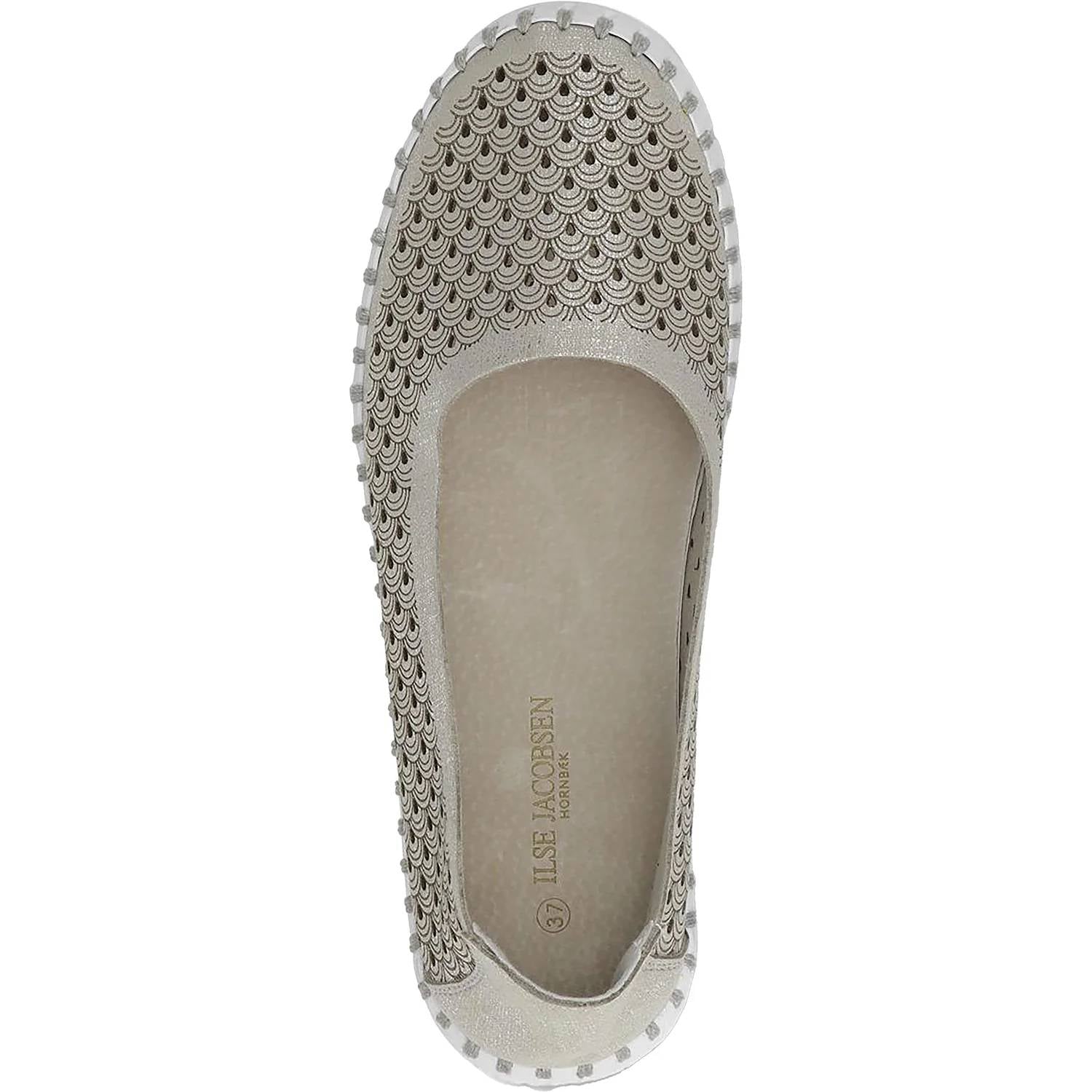 Ilse Jacobsen Women's Tulipu 0026 Shoes in silver - women's flats - alternate view