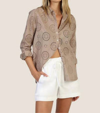 Dylan By True Grit - Elle Button Up Top